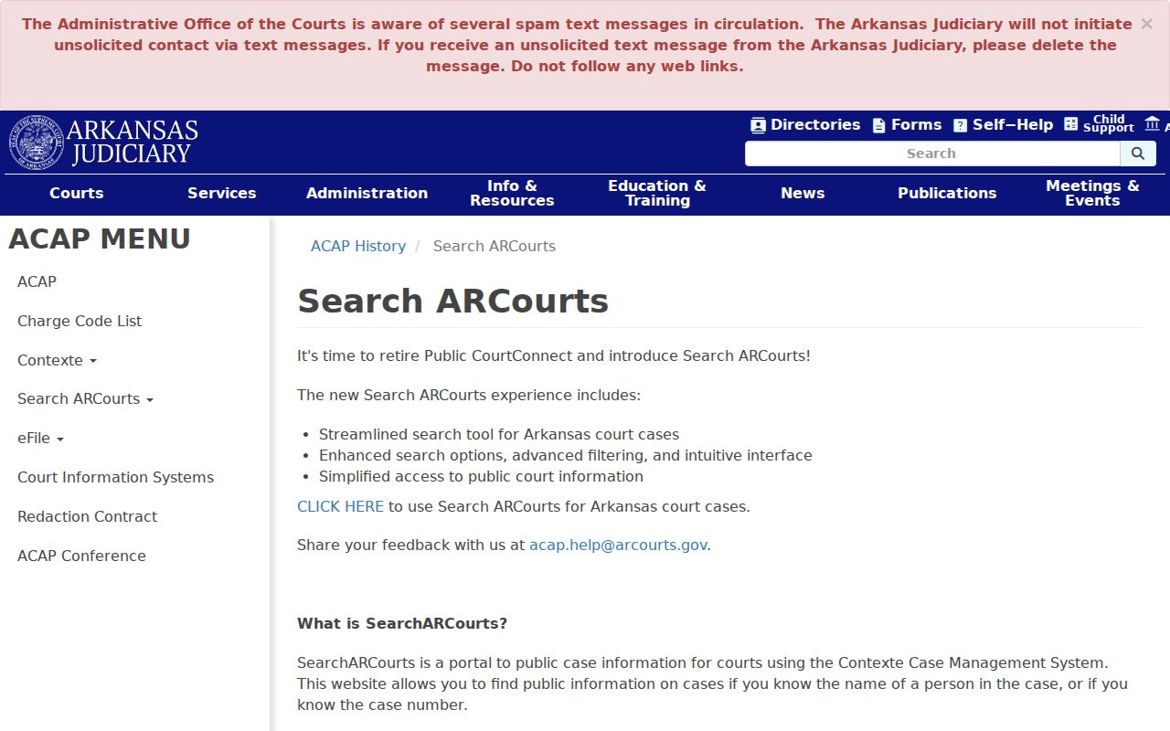 Logan County case search ARCourts coverage information