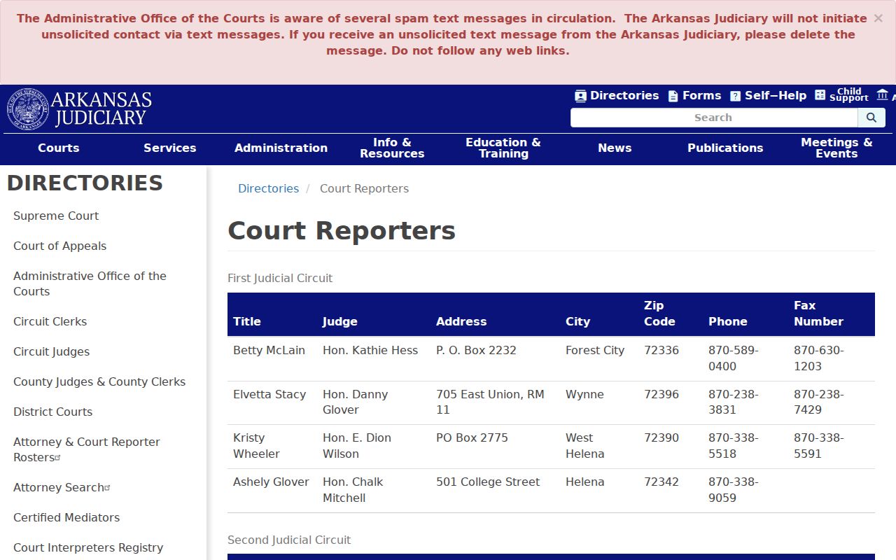Logan County court case records court reporter directory