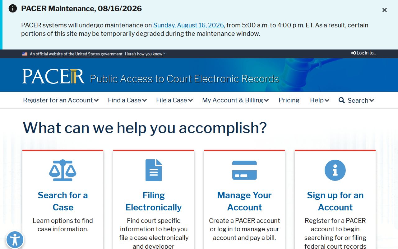 Scranton court records PACER federal access